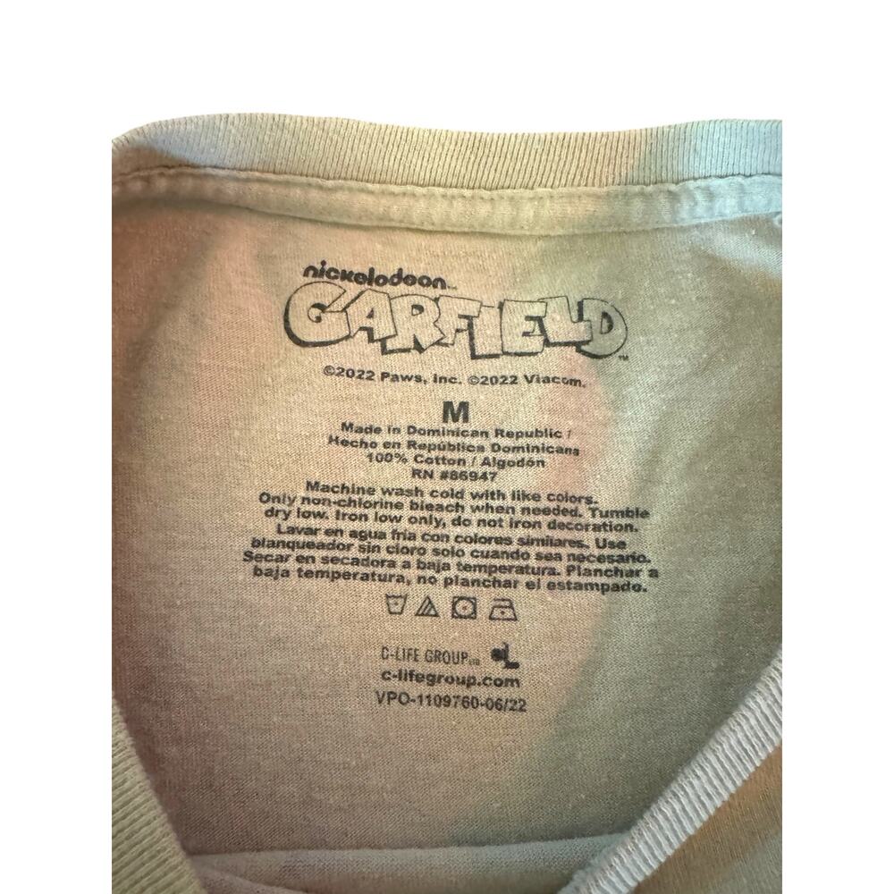 Garfield & Odie Beige Graphic Tee | Men’s Medium | Nickelodeon Cartoon Shirt - Picture 5 of 7